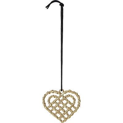 Rosendahl Декорация за коледна елха Karen Blixen карирано сърце злато (32495)