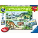 Ravensburger Детски пъзел Ravensburger от 2 x 24 части - Динозаври (5128) - ozone