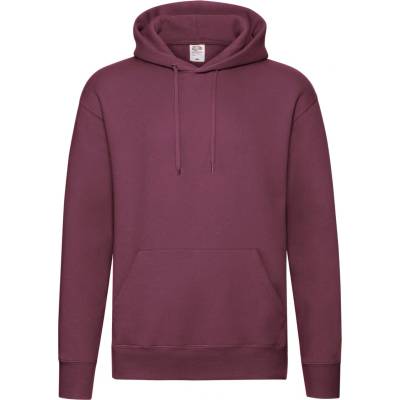 Fruit of the Loom premium hooded sweat / Мъжки суитшърт с двуслойна качулка - бордо xxl (16215237005)
