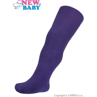 New Baby bavlněné jednobarevné punčocháče fialové Fialová