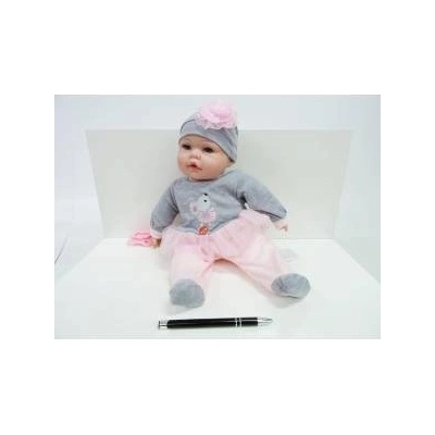 Mádara *BOBAS DOLL, 40 cm, bell, spioch with frill, rose