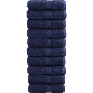 vidaXL Премиум кърпи за пране SOLUND 10 бр. тъмносини 30x30 см 600 г/м2 (137253)