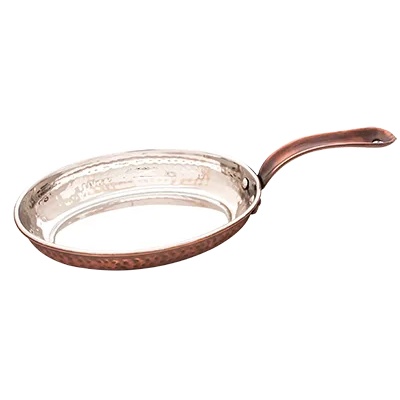 Horecano ANTIQUE-Тиганче елипса с релеф и медно покритие 18.50cm x13.50cm x 3.25cm - 500 ml(SG-86209(B) (0184130)