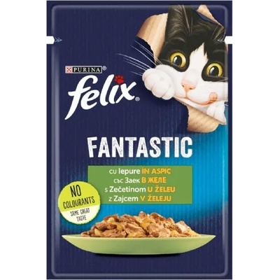 Nestle Храна за Котки Пауч Заек в Желе Felix Fantastic 85 г