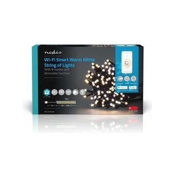 Nedis SmartLife LED Wi-Fi Teplá biela 200 LED 20 m Android IOS WIFILX01W200