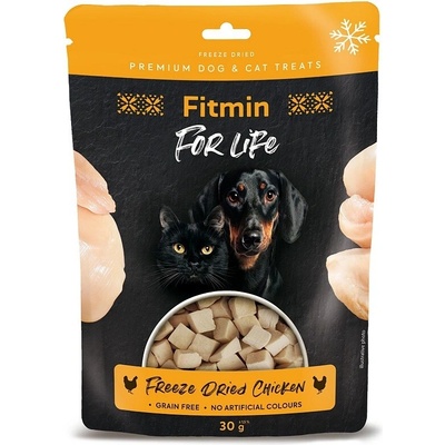 Dibaq Fitmin For Life Mrazom sušená pochúťka pre psov a mačky kuřecí 30 g