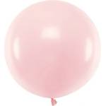 Party Deco Голям Латексов Балон, Пастел, Бледо Розов, 60см (olbom-081b)