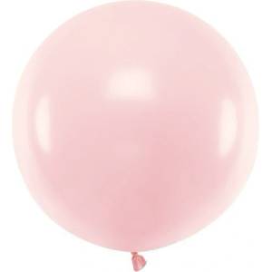Party Deco Голям Латексов Балон, Пастел, Бледо Розов, 60см (olbom-081b)