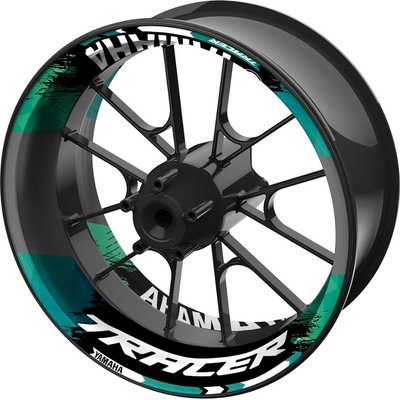 SEFIS dvojdielne polepy na kolesá YAMAHA Tracer čierno-zelená