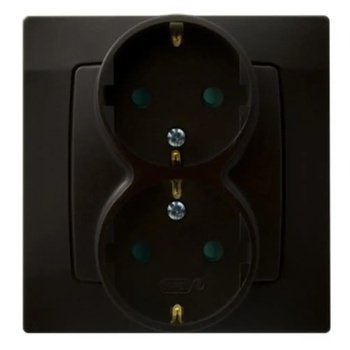 OSPEL КОНТАКТ ДВОЕН ШУКО 16А ШОКОЛАД karo