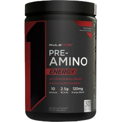 Rule 1 Pre-Amino Energy | with Green Tea & Organic Cofee [252 грама] Плодов Пунш