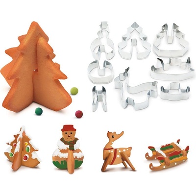 Family Christmas 3D formičky na vykrajovanie vianočné
