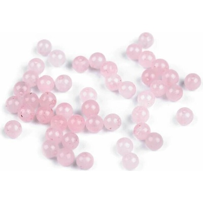 Minerálne korálky Ružový kremeň Ø4 mm - 10 ks