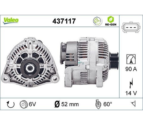 Alternátor VALEO 437117