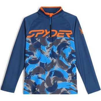Spyder Camo 1/2 zip tmavo modrá