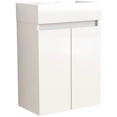 InterCeramic Compact Мебел за баня 4243 с умивалник - стенен pvc шкаф, бял гланц (compact 4243)