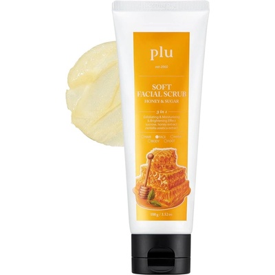 Plu Soft Facial Scrub Honey & Sugar - Мягкий Скраб за Лице 100g