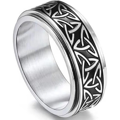 Izmael Prsteň Celtic Strieborná/Čierna KP32080