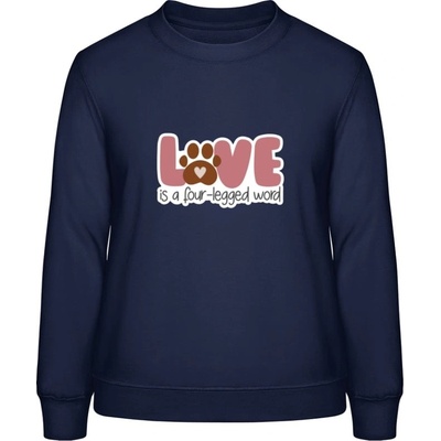 AWDis Sweat mikina Design s tématem Pes a Láska Oxfordská modrá