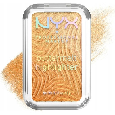 NYX Professional Make-up Jednotlivý lisovaný rozjasňovač AB zlatý 0,11 g
