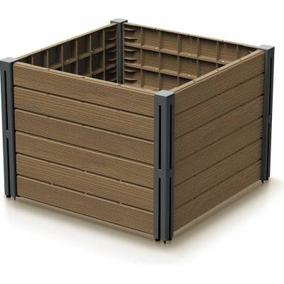 PROSPERPLAST Vyvýšený záhon, 2 ks BASE PLANT, 61,8 cm, naturo ECO