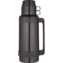 Thermos skleněná termoska se dvěma šálky 1 l černá