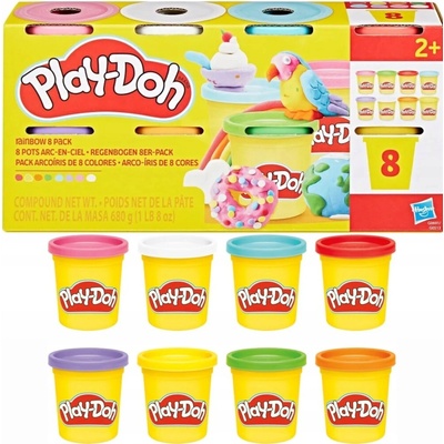 PLAY-DOH HASBRO Barevná modelína kreativní set 8 kelímků 680g – Zboží Dáma