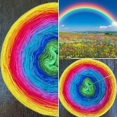 ColorfulLmadeshop Příze Čarovné klbko (3n) 1500m Magic Beauty - Rainbow III