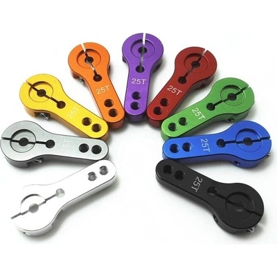 DLStore Kovová Alu páka serva M3 25T 20 mm a 24 mm stříbrná