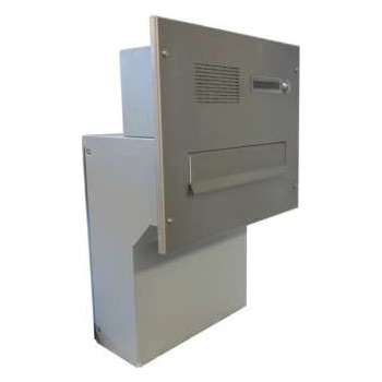 DOLS Poštovní schránka F-04 do sloupku + čelní deska se zvonkem a přípravou pro HM - NEREZ