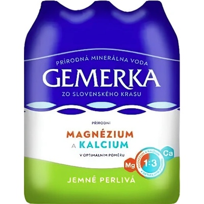 Gemerka Mg a Ca minerálna voda jemne perlivá 6 x 1,5 l