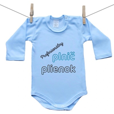 Boodyy Modré body s dlhým rukávom Profesionálny plnič plienok