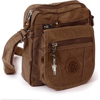 Jennifer Jones Leather taška Street Nylonová taška dámská kabelka pánská taška přes rameno Hnědá OTJ215N