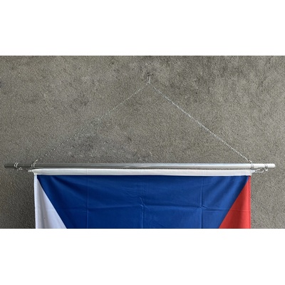 Kovové ráhno s vlajkou ČR / samostatné Alerion