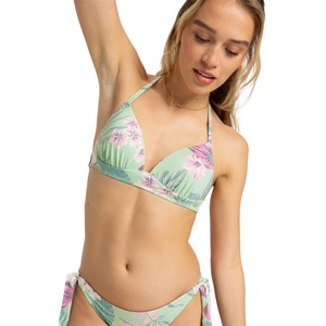 Roxy Горнище Roxy Women's Sun Triangle Fold Bikini Top - Fm Grn/Cst Brz