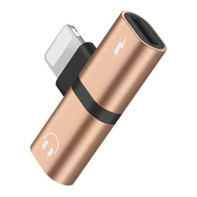Rozbočovací adaptér Apple lightning (2x lightning) Barva: Zlatá
