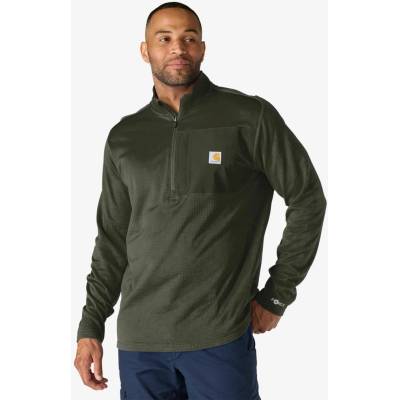 Carhartt Force Ironwood Relaxed 1/2 Zip Mock Neck dusty olive