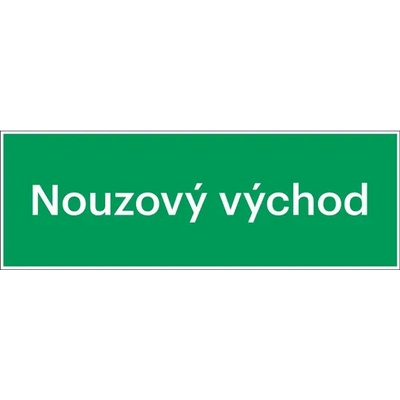 Bezpečnostní únikové značení, ''Nouzový východ'' – fólie, 300×105 mm