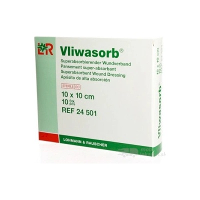 VLIWASORB Krytie na rany 10 x 10 cm superabsorpčné, sterilné, 1x10 ks