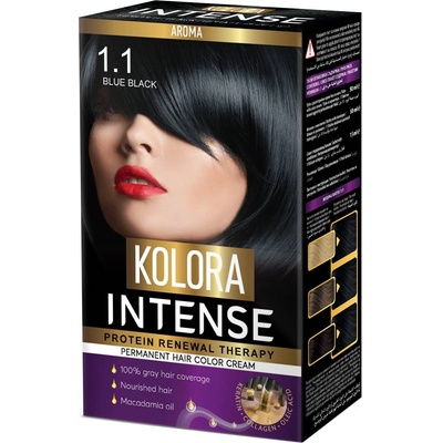 Kolora Intense Боя за коса, 1.1 Синьо-черен