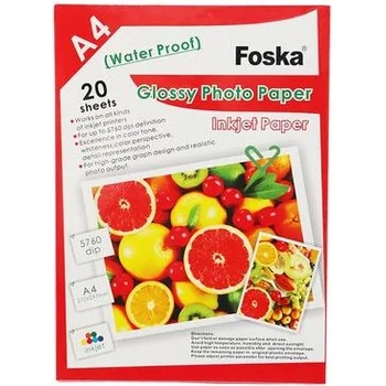 Foska Фото хартия, A4, 180 g/m2, гланц, 20 листа (W9601 180GSM)
