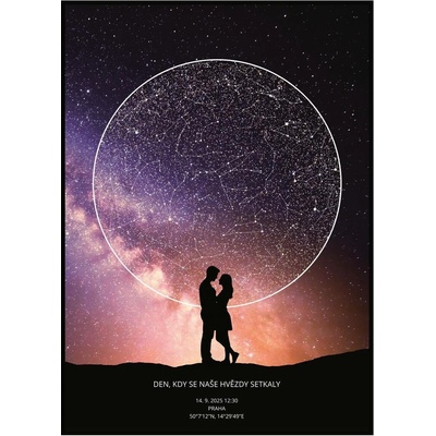 Jen tak z lásky Hvězdná mapa životního okamžiku - Váš originální dárek s hloubkou Rozměr plakátu: 30 × 40 cm (tištěný plakát), Barva pozadí: Malý princ – Zbozi.Blesk.cz