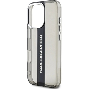 CG Mobile iPhone 16 Pro Max KARL LAGERFELD IML STRIPE LOGO Силиконов удароустойчив протектор за камера, черен KLHCP16XHCFCPSCK (KLHCP16XHCFCPSCK)