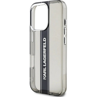 CG Mobile iPhone 16 Pro Max KARL LAGERFELD IML STRIPE LOGO Силиконов удароустойчив протектор за камера, черен KLHCP16XHCFCPSCK (KLHCP16XHCFCPSCK)