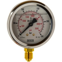 Manometer Fi 63 Bsp 1/4" Spodný rozsah 0-250 Bar Wika