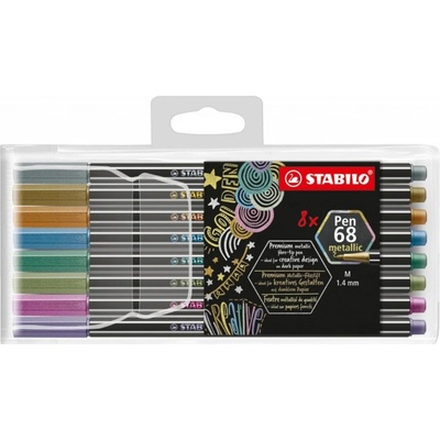 Stabilo Pen 68 metalic 8 ks
