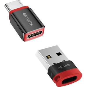 4smarts Адаптер 4smarts Data Blocker за USB-A/USB-C, черен (4SM000003)