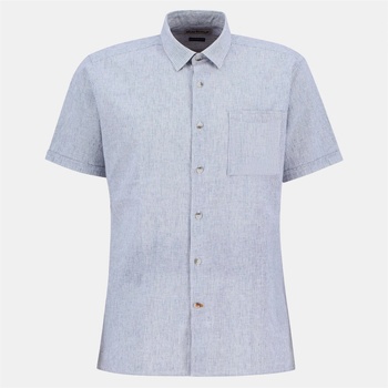 Barbour Риза с къс ръкав Barbour Tindale Striped Short Sleeve Shirt - Bleached Blue