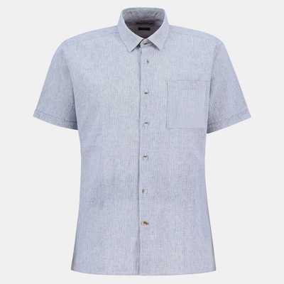 Barbour Риза с къс ръкав Barbour Tindale Striped Short Sleeve Shirt - Bleached Blue
