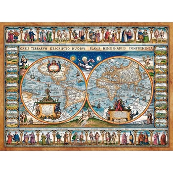Image 1 of Castorland - Puzzle Map of the World, 1639 - 2 000 piese